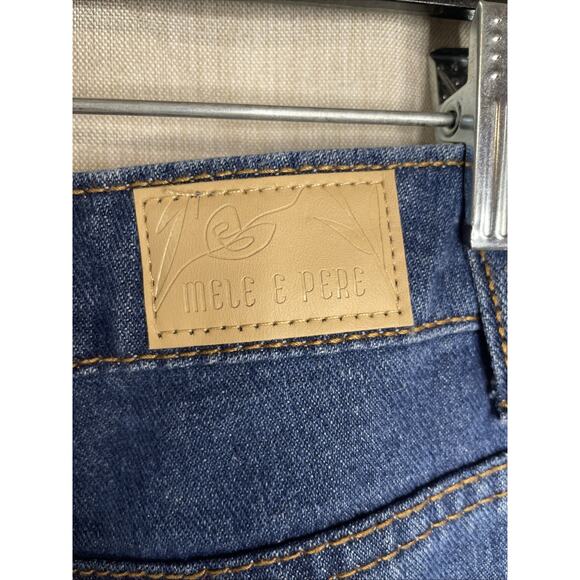 MELE & PERE Boyfriend Relaxed Fit Women’s Jeans - Size M Blue Denim Distressed - Picture 4 of 7